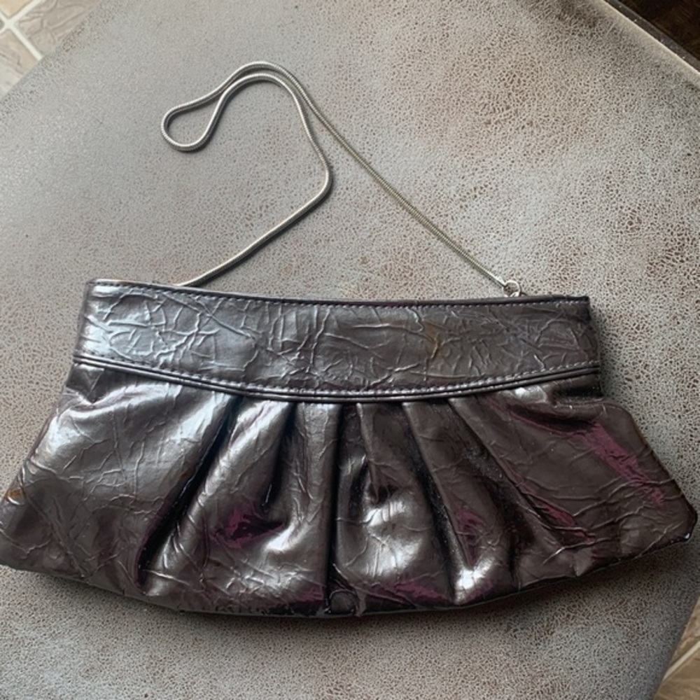 Steve Madden Metallic Gray Evening Bag